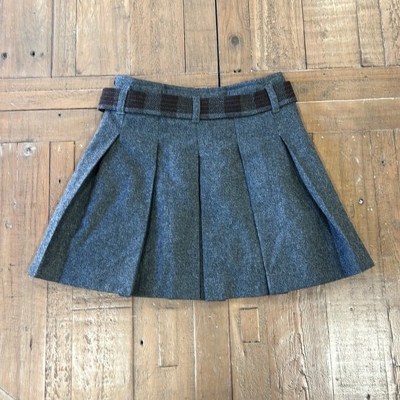 Jacadi gray wool pleated skirt - Picture 6 of 6